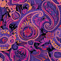 Original traditional oriental vintage paisley pattern in a modern version.