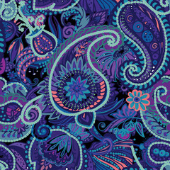 Original traditional oriental vintage paisley pattern in a modern version.