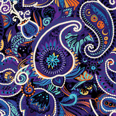 Original traditional oriental vintage paisley pattern in a modern version.