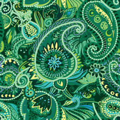 Original traditional oriental vintage paisley pattern in a modern version.