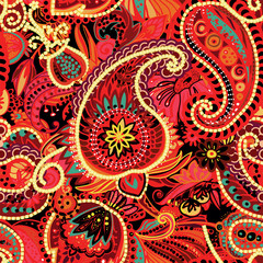 Original traditional oriental vintage paisley pattern in a modern version.
