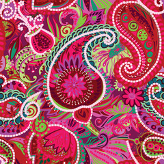 Original traditional oriental vintage paisley pattern in a modern version.