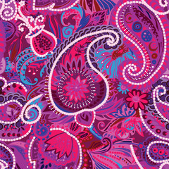 Original traditional oriental vintage paisley pattern in a modern version.