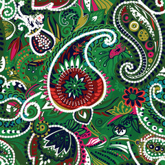 Original traditional oriental vintage paisley pattern in a modern version.