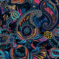 Original traditional oriental vintage paisley pattern in a modern version.