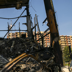 Construction burned to the ground in summer