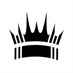 simple crown shape vector logo and icon