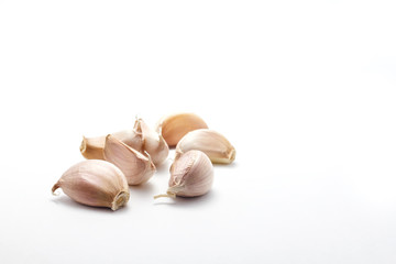 Garlic on white