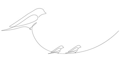 Birds silhouette on white background vector illustration	