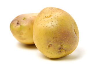 New potato isolated on white background 