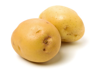 New potato isolated on white background 
