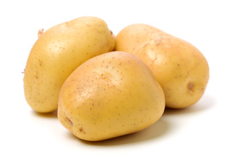 New potato isolated on white background 