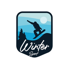 Winter Sport Logo Design Template