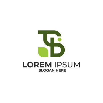 Letter TB Leaf logo