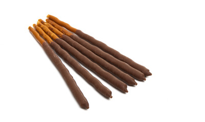 chocolate sticks isolated