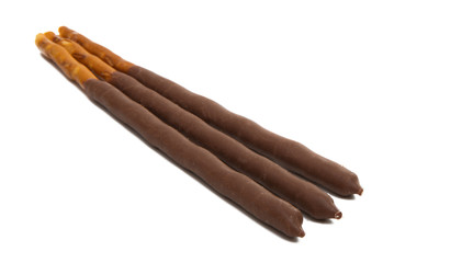 chocolate sticks isolated