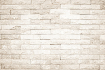 Cream and white wall texture background, brick stone pattern modern decor home and vintage stonework floor interior or design concrete old brickwork stack limestone seamless nature for copy space.