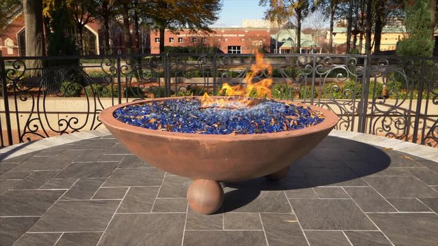 Eternal Flame Burns at the Martin Luther King Jr National Historical Park in Atlanta, Georgia