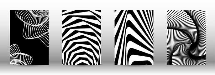 Set of abstract psychedelic backgrounds