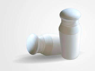 Blank powder bottle vector realistic gradient mesh