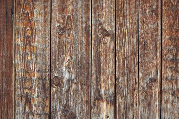 Old wooden boards with peeling paint. Testura from old boards with blue and red paint. Copy space, wooden background