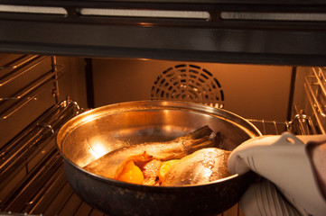 Cooking fish in the oven