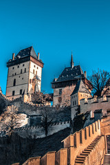 Karlstejn castle with it stone walls