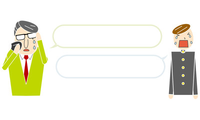 男性教師と男子生徒のメッセージ　涙