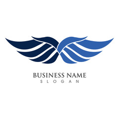 Wing Logo Template vector illustration concept design