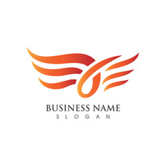 Wing Logo Template vector illustration concept design
