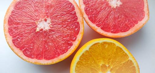 grapefruit on white background