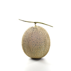 Sweet ripe melon on white background