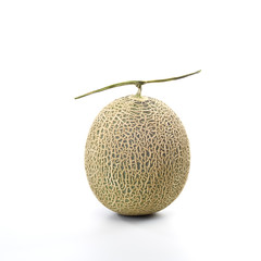 Sweet ripe melon on white background