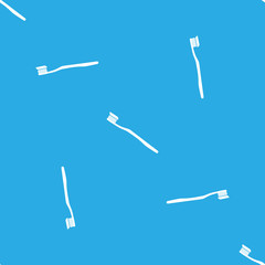 Seamless vector pattern with tooth brush on light blue background. Wallpaper, fabric and textile design. Cute wrapping paper pattern Good for printing. clinic