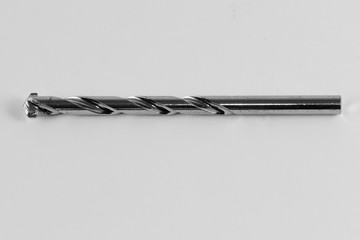 New stone drilling carbide-tipped bit on white background close up