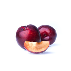 Fototapeta na wymiar Plum or Sweet Ripe Plum fruit on a background new.