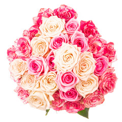Bouquet of many roses top view - 315830650