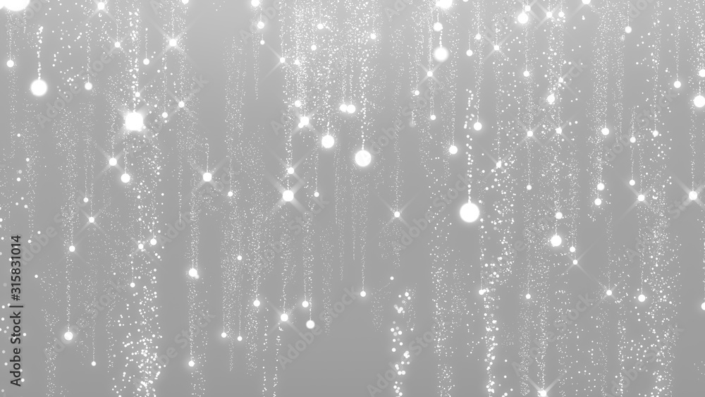 Canvas Prints abstract white silver magic light trail particle dust glittering background camera fly through spark