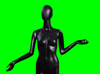 Mannequin Hand on green backgound