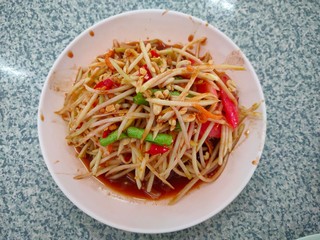 Famous Thai food, papaya salad or what we called 
