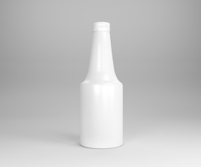 Plastic bottle for ketchup, cooking, mayonnaise, sauce isolated on white background. 3d illustratiot.
