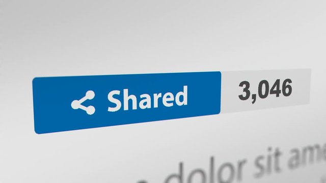 Close up Shot of Share Counter Counting Up.