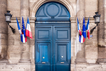 French Senate monument entrance, Paris - obrazy, fototapety, plakaty