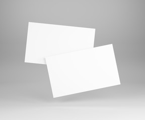 3D rendering of business card. Illustration business card mockup on white background.