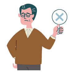 シニア　男性　マルバツ