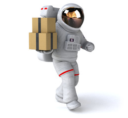 Fun astronaut - 3D Illustration