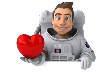 Fun astronaut - 3D Illustration © Julien Tromeur