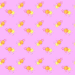 Seamless pattern Watercolor splashes