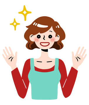 smiling woman / upper body