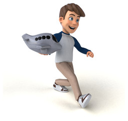 3D cartoon character fun teenager